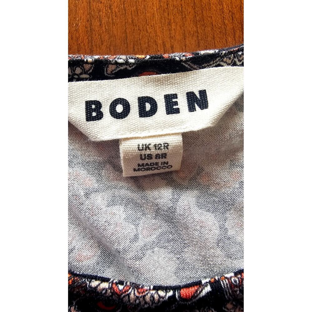 Boden Dress Knot Detail Jersey Mini, Tie Waist, 95% Viscose, Sz 8R, - Picture 5 of 11